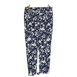 Talbots Chatham ankle pants blue and white floral pants New size 2P